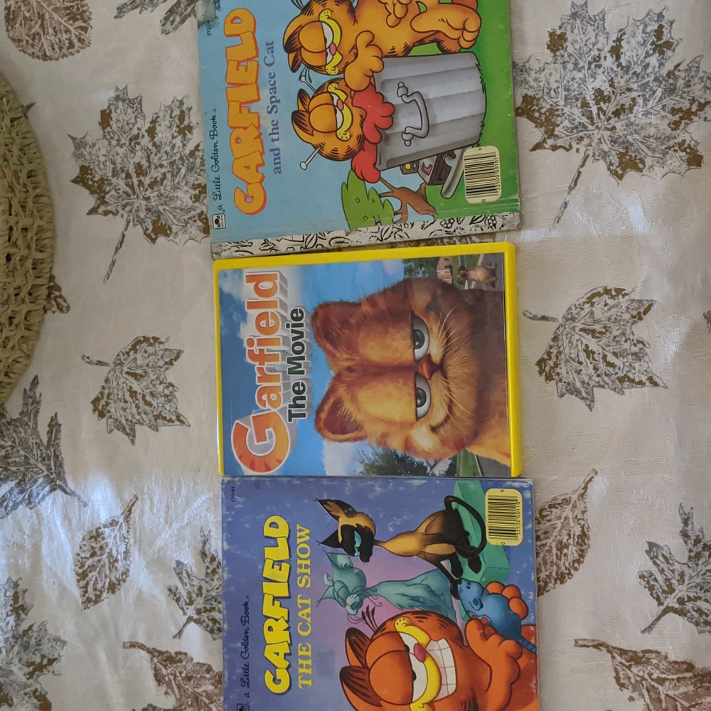 Garfield DVD Movie Vintage Golden Books The Cat Show / Space Cat Lot Of 3